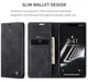 Чохол книжка Caseme з магнітом для iPhone 13 чорний гаманець - зображення 3
