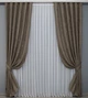 Комплект готовых штор VR-Textil Лен мрамор Pavliani № 1372ш Какао 100х270 см 2 шт (31-622 ) - изображение 2