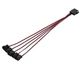 Перехідник для кулера MOLEX -> 5шт 3/4 pin 12В 27 см фанхаб pin hub CASE FAN (790918594-1) Чорно-Червоний - зображення 1