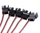 Перехідник для кулера MOLEX -> 5шт 3/4 pin 12В 27 см фанхаб pin hub CASE FAN (790918594-1) Чорно-Червоний - зображення 4