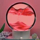 Настольный светодиодный светильник ночник RGB Hourglass 3D Sandscape, красный песок - изображение 2