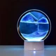 Настольная LED лампа ночник RGB Песочные часы 3D Sandscape, синий песок - изображение 2