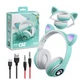 Беспроводные детские Bluetooth наушники с кошачьими ушками&nbsp;Cat STN-28 Mint - изображение 4