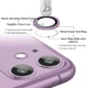 Захисне скло Epik Metal Classic на камеру (в упак.) на Apple iPhone 12 / 12 mini / 11 Рожевий / Pink - зображення 2