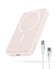 Power Bank OS-Baseus Magnetic Mini Air Wireless Fast Charge Power Bank 10000mAh 20W с кабелем (P10059001413-00) Baby Pink - изображение 1