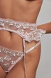 Мереживний комплект білизни з поясом Nud Florencet S Рожевий (N03004) - зображення 6