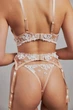 Кружевной комплект белья с поясом Nud Florence L Телесный (N03005) - изображение 5