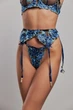 Мереживний комплект білизни з поясом Nud Fleur L Синій (N03007) - зображення 3