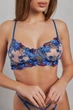 Комплект білизни з мереживом Floral Embroidered Синій S (N03002) - зображення 3