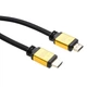 Кабель мультимедійний HDMI to HDMI 1.8 m metal V2.0 Vinga (VCPDCHDMI2VMM1.8BK) - зображення 2