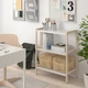 Відкрита шафа для книг IKEA EKENABBEN, осика, білий, 70х34х86 см, 104.878.16 - изображение 3