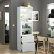 Стелаж IKEA БЕСТО, Скляні двері, білий, Лаппвікен білий прозоре скло, 60x42x193 см, 494.125.37 - зображення 2