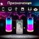 Портативна колонка SmartX Pulse 5 BT/TF/FM/AUX/USB з підсвіткою 8 Вт, чорна - зображення 2