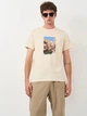 Футболка прямого кроя для мужчины H&M 1036336-5 L Бежевый - изображение 1