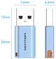 Перехідник Vention USB 3.0 A Male - USB Type C Female OTG (CUAH0) - зображення 3