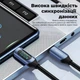 Кабель зарядний Toocki Type-C Power Delivery Fast Charge PD, QC3.0 100W з дисплеєм швидка зарядка 1 метр Black - зображення 4
