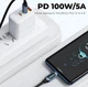 Кабель зарядний Toocki Type-C Power Delivery Fast Charge PD, QC3.0 100W з дисплеєм швидка зарядка 1 метр Black - зображення 5