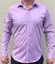 Рубашка мужская BOSMEN с длинным рукавом стрейч приталеная, фиолетовая Bisbal-morado XL - изображение 1