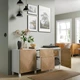 Модуль для зберігання із шухлядами IKEA BESTÅ БЕСТО, білий, HEDEVIKEN ХЕДЕВІКЕН, жерстяний шпон дуб, 180x42x74 - изображение 2