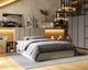 Ліжко полуторне з підйомним механізмом 140x200 Line Beige Viorina-Deko Бежевий (каркас з ламелями/без матраца) (ЛДСП/тканина) - зображення 2