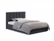 Ліжко полуторне з підйомним механізмом 140x200 Line Dark Grey Viorina-Deko Темно-сірий (каркас з ламелями/без матраца) (ЛДСП/тканина) - зображення 1