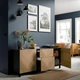 Модуль для зберігання із шухлядами IKEA BESTÅ БІСТО, чорно-коричневий, HEDEVIKEN ХЕДЕВІКЕН, жерстяний шпон - зображення 2