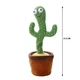Танцующий говорящий кактус 120 песен с подсветкой Dancing Cactus 31 см Зеленый - изображение 2
