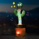 Танцующий говорящий кактус 120 песен с подсветкой Dancing Cactus 31 см Зеленый - изображение 4