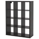 Стелаж IKEA KALLAX КАЛЛАКС, чорно-коричневий, 112 х 147 см, 204.099.36 - изображение 1