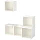 Комбінація настінних шаф IKEA ЕКЕТ, біла, 105x35x120 см, 091.888.42 - зображення 1