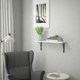 Полиця навісна IKEA BERGSHULT / KROKSHULT, білий, антрацит, 80х20 см, 193.260.70 - изображение 3