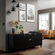 Комбинация для хранения с ящиками IKEA БЕСТО, черно-коричневый, ЛАППВИКЕН, Черно-коричневый упрямец, 180x42x74 - изображение 3