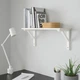 Полиця навісна IKEA BURHULT/SANDSHULT, білий, осика біла, 59 х 20 см, 493.259.84 - зображення 2