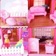 Кукольный дом Dream Castle 3 этажа с ограждением , горкой и аксессуарами 48 х 28 х 48 см (456687)(DSJ 55) - изображение 4