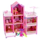 Кукольный дом Dream Castle 3 этажа с ограждением , горкой и аксессуарами 48 х 28 х 48 см (456687)(DSJ 55) - изображение 9