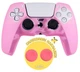 Защитный силиконовый чехол Full Pink для геймпада Sony DualSense (PS5) + в подарок накладки на стики (425940141) - изображение 1