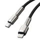 Кабель Baseus Cafule Metal Cable Type-C to Lightning Power Delivery 20W 2.4А 2м (CATLJK-B01) Black - изображение 5