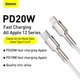 Кабель Baseus Cafule Metal Cable Type-C to Lightning Power Delivery 20W 2.4А 2м (CATLJK-B02) White - изображение 9