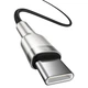 Кабель Baseus Cafule Metal Cable Type-C to Type-C 100W 20V 5A 2м (CATJK-D01) Black - изображение 3