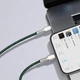 Кабель Baseus Cafule Metal Cable Type-C to Lightning Power Delivery 20W 2.4А 1м (CATLJK-A06) Green - изображение 2