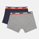 Набір трусів-боксерів чоловічих 2 шт Levi's Logo Boxer Brief Organic Co 2P 7012239080020 2XL Сірий/Темно-синій (8720245438162) - зображення 4