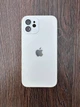 Чохол скляний протиударний матовый AG Silicone + Glass Case with MagSafe для Apple iPhone 12 (6.1") Pearly white - зображення 1