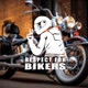 Наклейка на Авто / Мото / Витрину на Стекло Кузов "Байкер Respect For Bikers" белый цвет - изображение 4