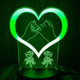 Сенсорный 3D ночник проектор, настольный LED светильник "Сердце дружбы" 16 цветов (AD-2233) - изображение 2