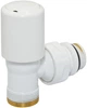 Кран радиаторный угловой БЕЛЫЙ корпус+штуцер Ø1/2" х 24-19 FIRST Carlo Poletti Srl V140111EF - изображение 2