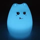 Силіконовий LED нічник-лампа Supretto Кішечка Білий USB (5106) - зображення 2