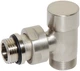 Кран відсікаючий кутовий BRUSH SILVER Ø1/2" х 24-19 COMPACT Carlo Poletti Sr V150211J - зображення 1