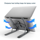 Підставка для ноутбука регульована Laptop Stand Чорна - зображення 2