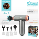 Масажер Акумуляторний для тіла м'язовий портативний ручний Massage Gun DSP 80025 1800 мА·год до 3000±200 об/хв 4 насадки - зображення 5