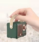 Портативная водонепроницаемая Bluetooth колонка HM11, беспроводная мини колонка с ручкой в стиле радио ретро, зеленая (80520238) - изображение 4